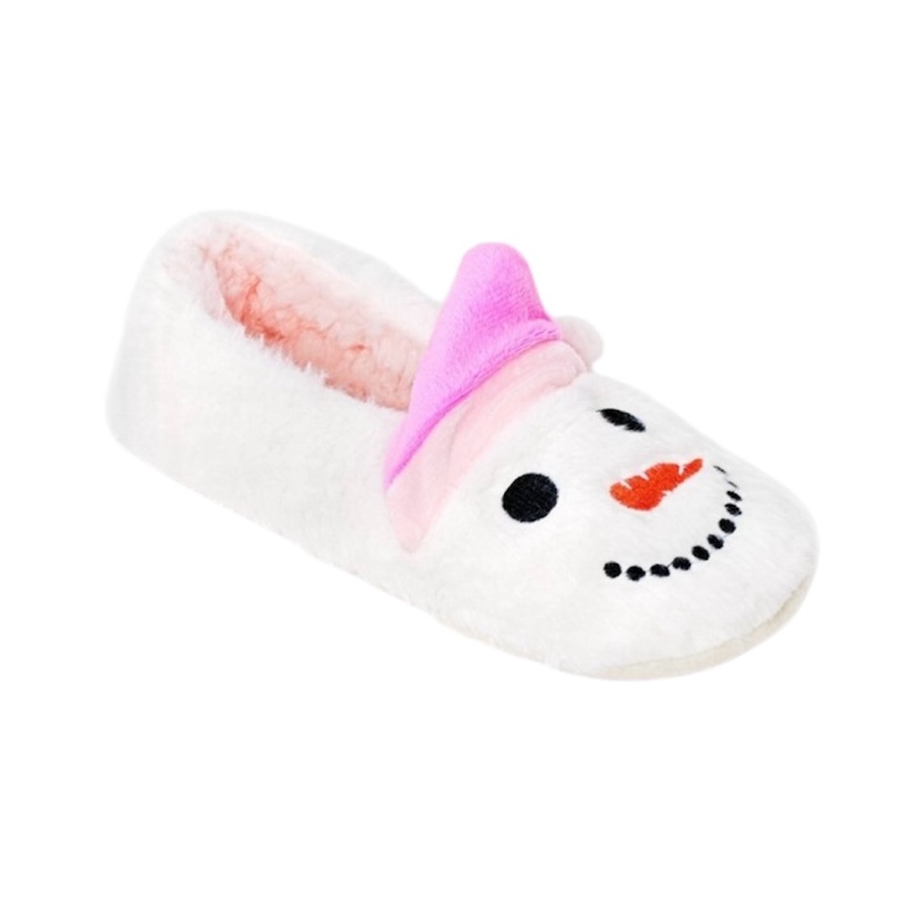 Cat & Jack Kid’s Snowman Holiday Slipper Socks - Size M/L (Shoe Sizes 2-5) NWT